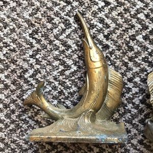 Vintage metal bookends